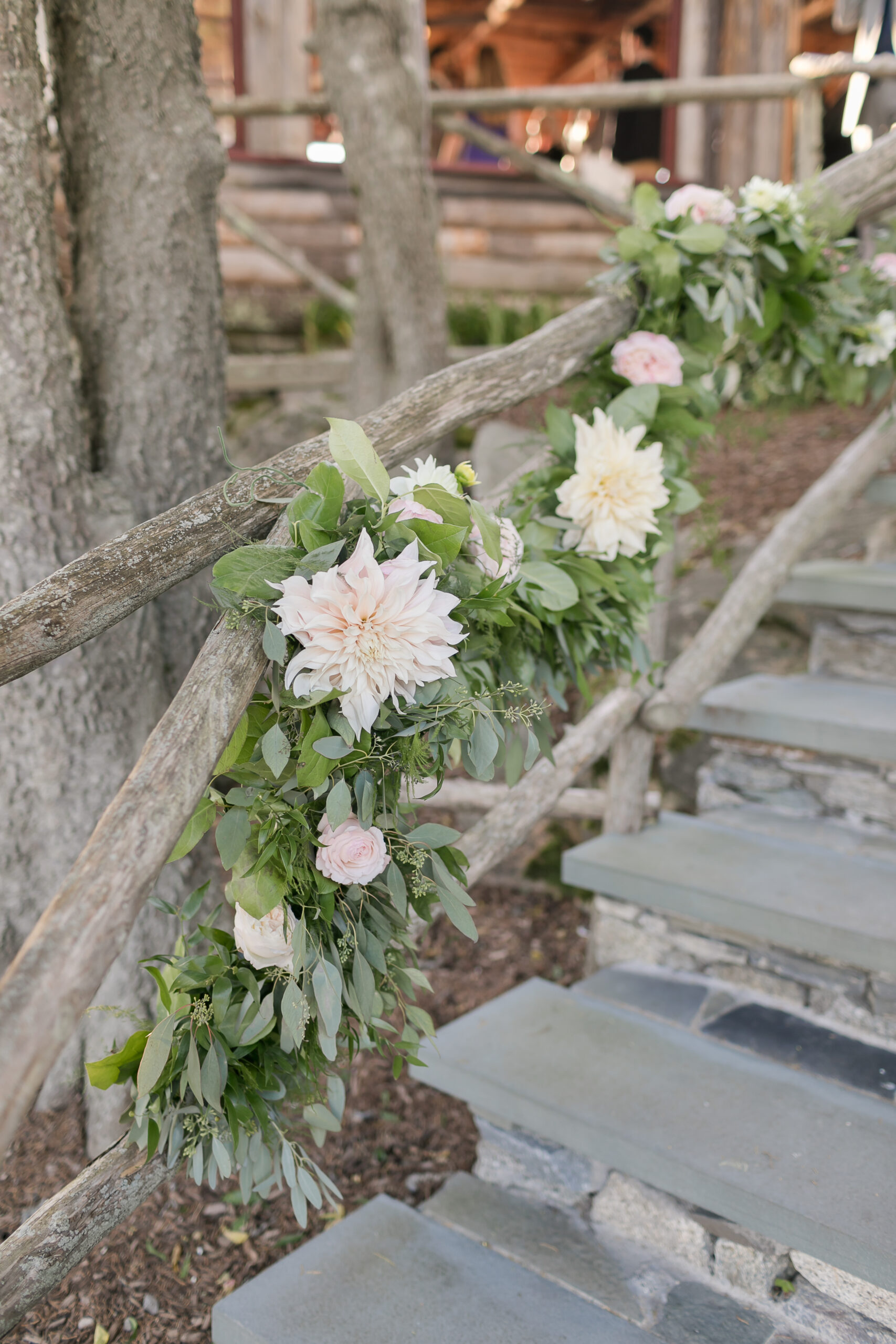 floral garland pink wedding