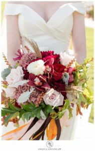 fall burgundy autumn wedding bouquet