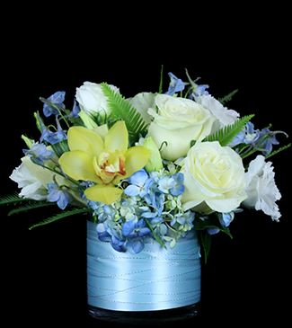shop new baby flowers with baby boy floral arrangement