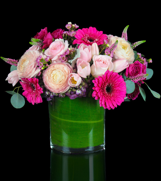 shop new baby flowers with baby girl floral arrangement