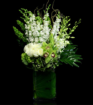 Classic Monochrome Tall Sympathy Vase