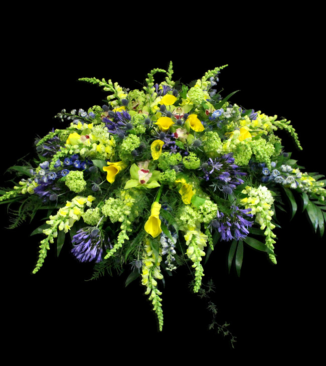 Sapphire Citrus Casket Spray