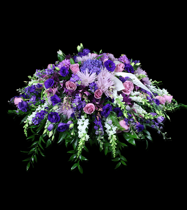 Amethyst Casket Spray