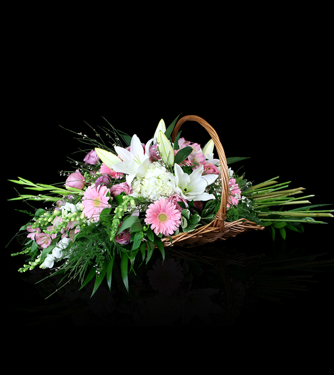 Pastel Pink Fireside Basket