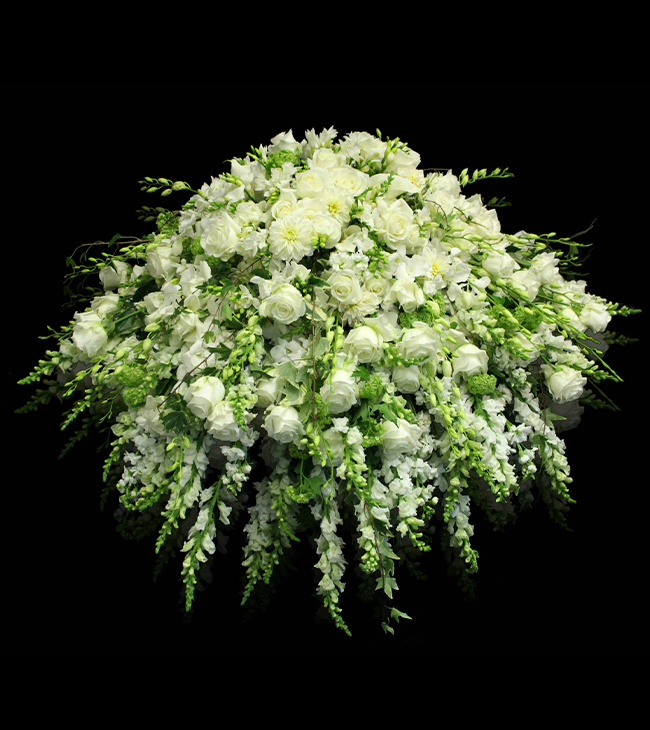 Blanc De Blanc Casket Spray